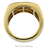 Men's Effy .96cttw Brown and White Diamond Designer Ring in 14k Yellow Gold - Thumbnail 2