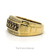 Men's Effy .96cttw Brown and White Diamond Designer Ring in 14k Yellow Gold - Thumbnail 3