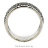 Men's Wide (10.25mm) 1.75cttw Black Diamond Cluster Band in 14k White Gold - Thumbnail 2