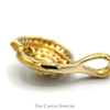 1/2cttw Diamond Cluster Pendant in Unique Swirled Vortex Design in 14k Yellow Gold - Thumbnail 3