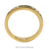 Channel Set Emerald and Diamond Band in 14k Yellow Gold - Thumbnail 2