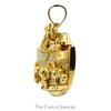 Noah's Ark Designed Pendant in 14k Yellow Gold - Thumbnail 3