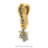 Star Cluster Diamond Pendant with Channel Set Diamond Accents in 10k Yellow Gold - Thumbnail 2