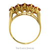 Round Citrine and Cubic Zirconia Band in 18k Yellow Gold - Thumbnail 2