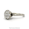 .85cttw 7 Round Diamond Cluster Ring in 14k White Gold - Thumbnail 3