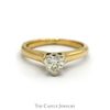 1/2ct Heart Cut Diamond Solitaire Engagement Ring in 14k Yellow Gold - Thumbnail 1