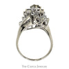 2.5cttw Diamond Waterfall Cluster Ring in 14k White Gold Split Shank Setting - Thumbnail 2