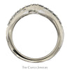 Curved Diamond Wedding Band in 18k White Gold - Thumbnail 2