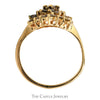 3/4cttw Side Set Marquise Shaped Diamond Cluster Ring in 14k Yellow Gold - Thumbnail 2