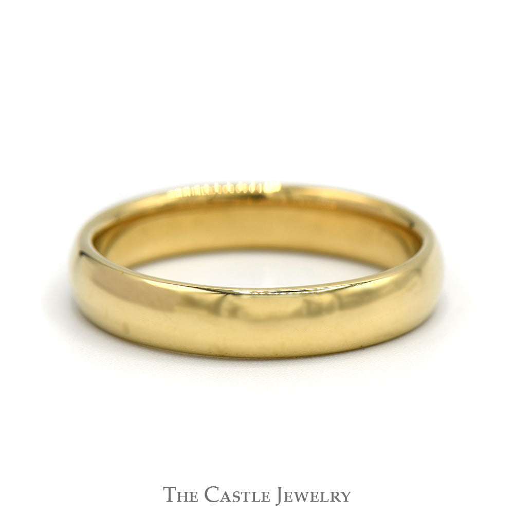 5mm Polished Comfort Fit Wedding Band in 14k Yellow Gold – The Castle ...