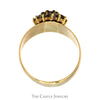 1cttw Round Flower Diamond Cluster Ring in 14k Yellow Gold - Thumbnail 2