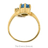 Pear Cut Blue Topaz Ring with Diamond Accents in 14k Yellow Gold - Thumbnail 2