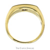 1cttw Triple Round Diamond Men's Band in 10k Yellow Gold - Thumbnail 2