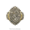 2cttw Marquise Shaped Diamond Cluster Ring in 10k Yellow Gold Split Shank Setting - Thumbnail 1