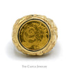 5 Yuan 1994 Panda Coin Ring in Nugget Style 10k Yellow Gold Mounting - Thumbnail 1