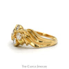 5 Round Diamond Freeform Cluster Ring in 14k Yellow Gold - Thumbnail 3