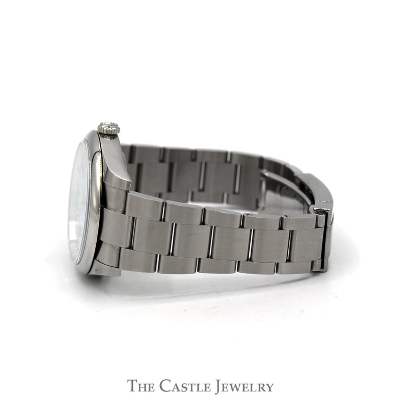 Rolex Oyster Perpetual 124300 41mm Watch with Turquoise Blue Dial in Stainless Steel Oyster Bracelet