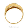 1/3cttw Diamond Cluster Buckle Ring in 14k Yellow Gold - Thumbnail 2