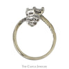 Diamond Cluster Bypass Ana Madelyn Designer Ring in 14k White Gold - Thumbnail 2