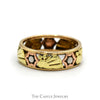 Tri-Tone Open Designed Band in 14k White, Yellow & Rose Gold - Thumbnail 3