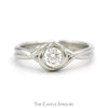 .38ct Round Brilliant Cut Diamond Solitaire with Twisted Designed Platinum Mounting - Thumbnail 1