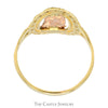 Two Toned Mother Mary Ring with Intricate Detail in 14k Rose & Yellow Gold - Thumbnail 2
