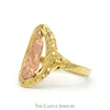 Two Toned Mother Mary Ring with Intricate Detail in 14k Rose & Yellow Gold - Thumbnail 3