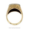 Front-facing view of the 2.25cttw old European cut diamond cluster ring in 10k gold - Thumbnail 3