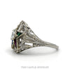 Side profile of the 10k white gold Eastern Star ring - Thumbnail 2