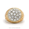 2cttw Round Diamond Kentucky Cluster Ring with Open Filigree Sides in 14k Yellow Gold - Thumbnail 1