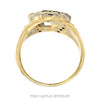Diamond Accented Horseshoe with Horse Head Ring in 14k Yellow Gold - Thumbnail 2