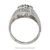 Front-facing view of the men's nine diamond cluster ring in 14k white gold - Thumbnail 3