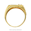 Front-facing view of the 10k yellow gold men's diamond signet ring - Thumbnail 3