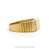 Side profile of the 10k yellow gold modern signet ring - Thumbnail 2