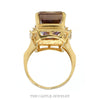 Front-facing view of the emerald cut ametrine ring in 14k yellow gold - Thumbnail 3