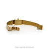 The 14k yellow gold mesh bracelet open at the clasp - Thumbnail 7