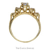 1cttw 5 Diamond Band with Open Tiered Bezel Design in 14k Yellow Gold - Thumbnail 2