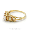 1cttw 5 Diamond Band with Open Tiered Bezel Design in 14k Yellow Gold - Thumbnail 3