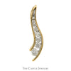 1/2cttw Diamond Journey Style Pendant in 10k Yellow Gold - Thumbnail 1