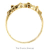 Leaf Designed Band Ring in 10k Yellow & Rose Gold - Thumbnail 2
