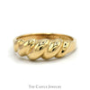 Grooved Dome Ring in 14k Yellow Gold - Thumbnail 1