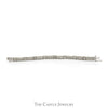 6 Inch 4cttw Round & Baguette Diamond Cluster Bracelet in 14k White Gold - Thumbnail 2