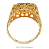 Dos Pesos Mexican Coin Ring in Open Style Nugget Designed Mounting in 10k Yellow Gold - Thumbnail 2