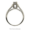Oval Cut Diamond Engagement Ring With Channel-Set Round Brilliant Cut Sides .50 CTTW In 14KT White Gold - Thumbnail 2