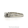 Oval Cut Diamond Engagement Ring With Channel-Set Round Brilliant Cut Sides .50 CTTW In 14KT White Gold - Thumbnail 3