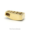 1cttw Princess Cut Invisiset Diamond Cluster Slide Pendant in 14k Yellow Gold - Thumbnail 3