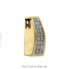 1cttw Princess Cut Invisiset Diamond Cluster Slide Pendant in 14k Yellow Gold - Thumbnail 2