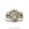 Swirl Style Diamond Bridal Set 2CTTW Round Brilliant Cut Diamonds With .40CT Center Diamond In 14KT Yellow Gold - Thumbnail 1