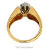 Marquise Shaped Diamond Cluster Ring with Cross Designed Sides in 10k Yellow Gold - Thumbnail 2