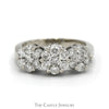 1.5cttw Triple Flower Diamond Cluster Ring in 10k White Gold - Thumbnail 1